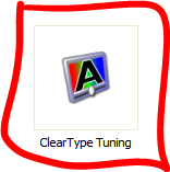 ClearType Control Panel Icon - click to download PowerToy